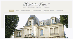 Desktop Screenshot of hotel-du-parc-sancoins.com