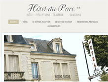 Tablet Screenshot of hotel-du-parc-sancoins.com